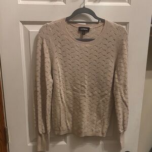 Express Women's Beige Textured Sweater